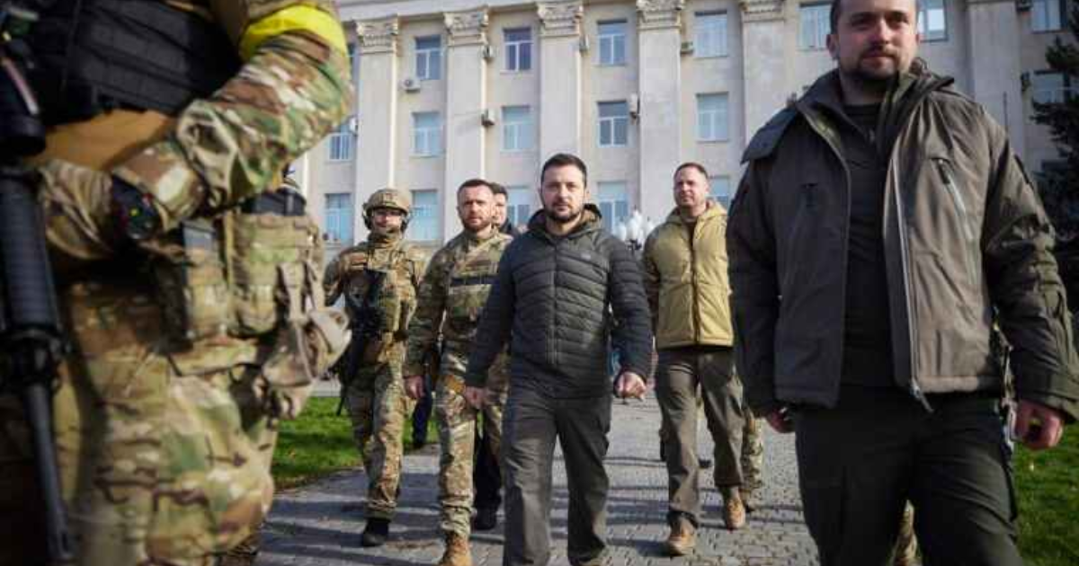 Ukraine's Zelenskyy visits newly-retaken Kherson city after Russian retreat
